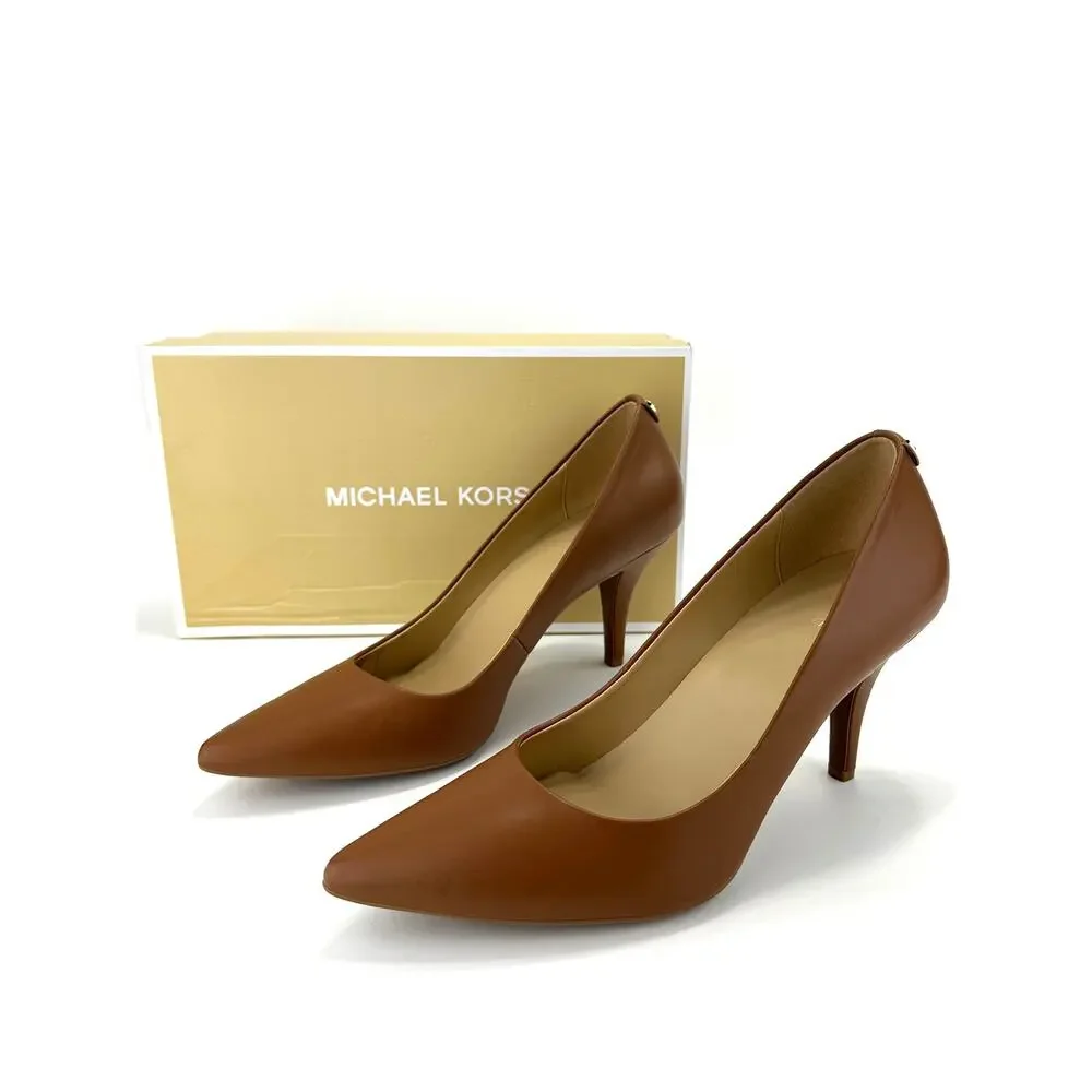 Michael Kors Dorothy Flex Pump Sz 11 Rich Luggage/Brown Color Stiletto Heels New
